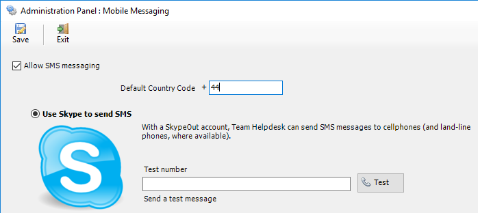 sms on skype number